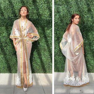 SOLD — Bridal Burlesque Kimono Robe